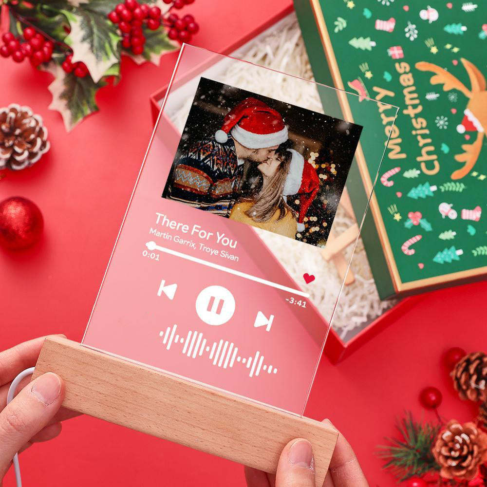 Custom Photo Keyring Music Song Plaque Keyring with Spotify Code (2.1IN X 3.4IN)