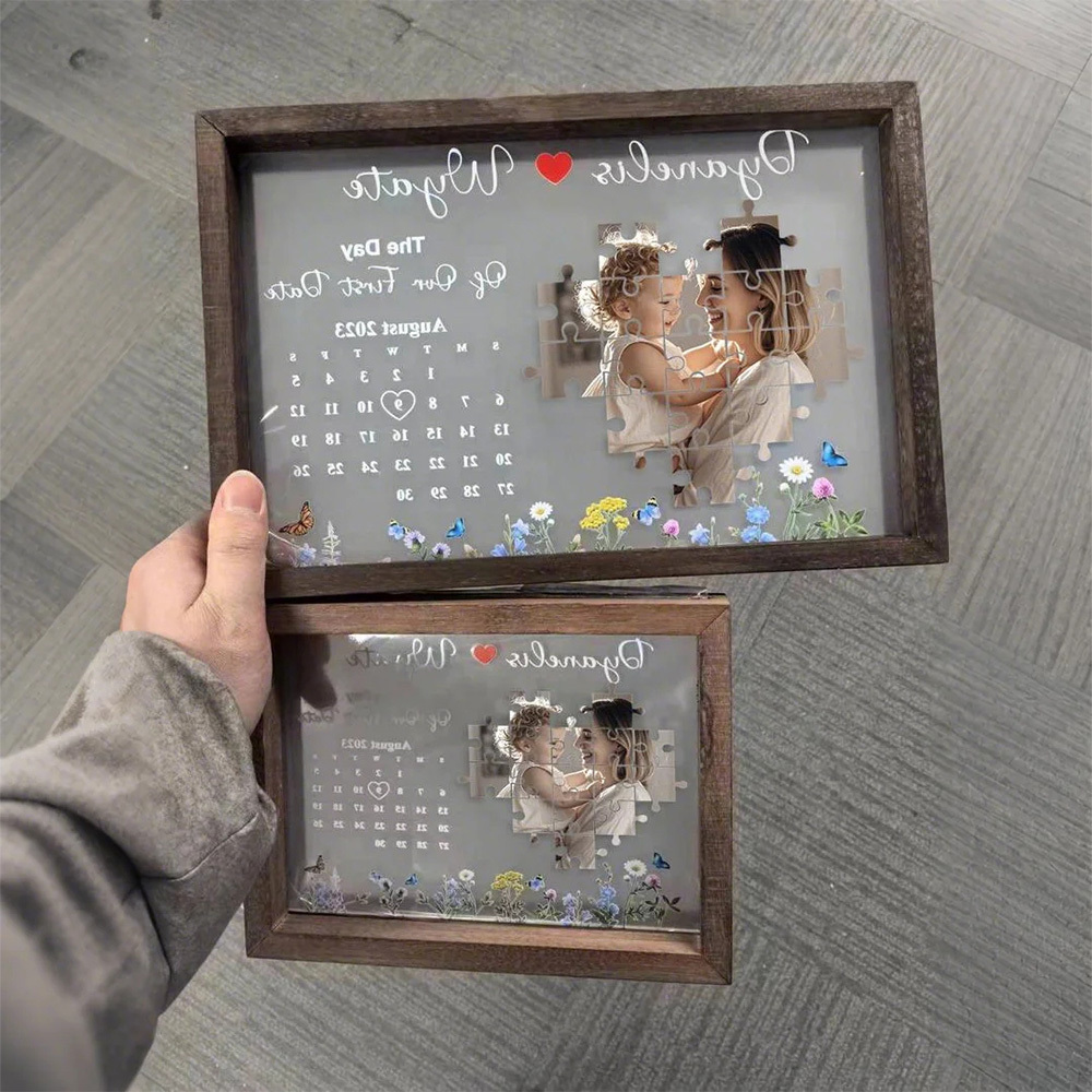 Mother's Day Gift The Day I Found My Missing Piece Light Frame Personalized Gift