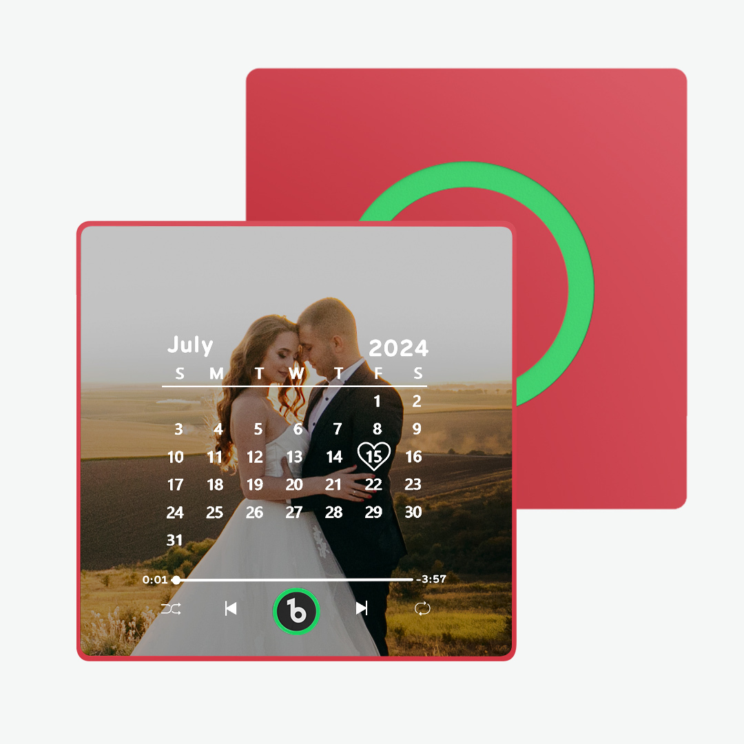 New 4.0 Upgrade Custom Music Fridge Magnet Colorful Frame Album Fridge Magnet Can Play Songs Gift for Couple