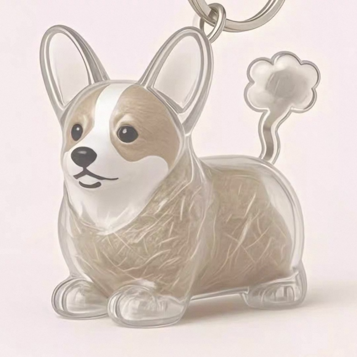 Puppy Transparent Hair Storage Bottle Cute Animal Hair Ball Capsule Pendant Decoration Memorial Dust Box Gift