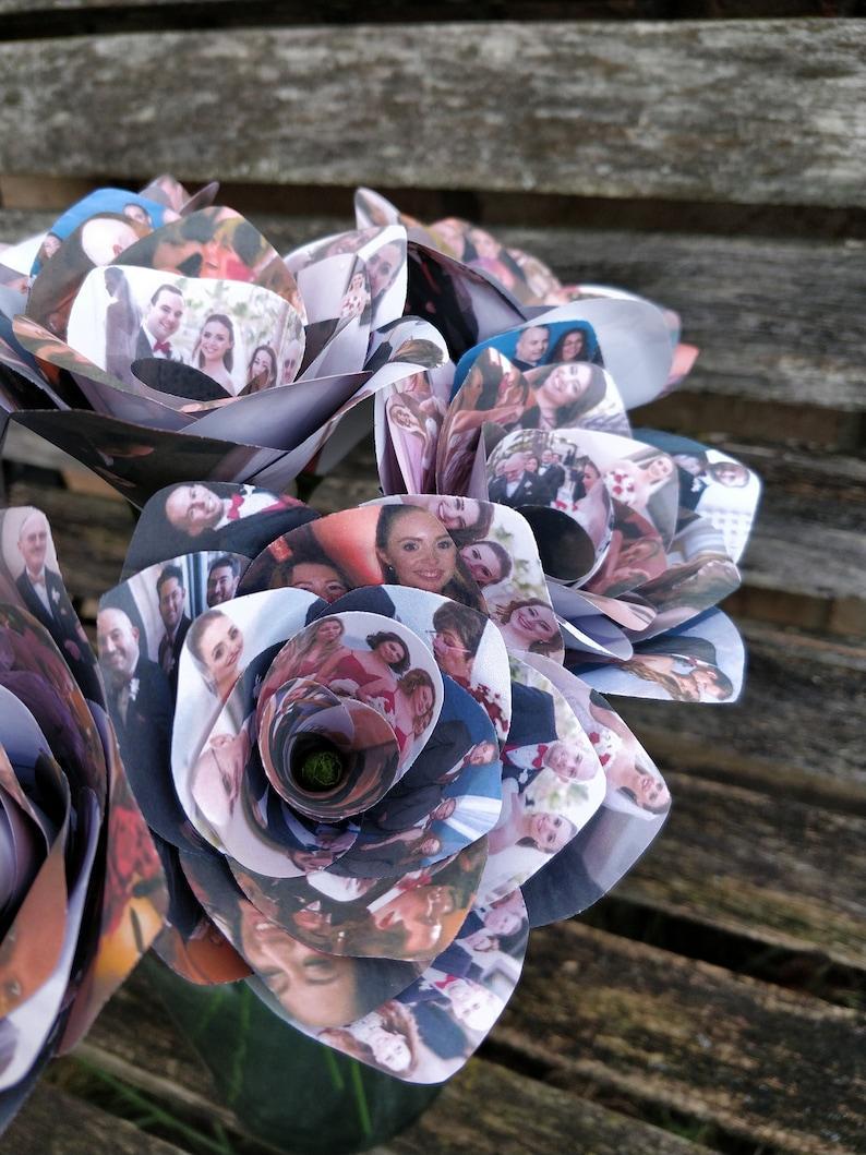 Personalized Photo Roses Single Rose Birthday, Anniversary, Wedding Gi