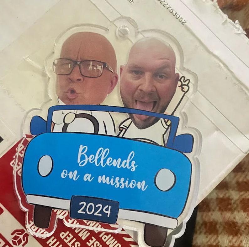 Personalized Photo Ornament in Car for Dad, Funny Customized Drive Safe Daddy Acrylic Hanger Gift Idea for Husband, Dad Birthday Gift - CustomPhotoKeychainUK