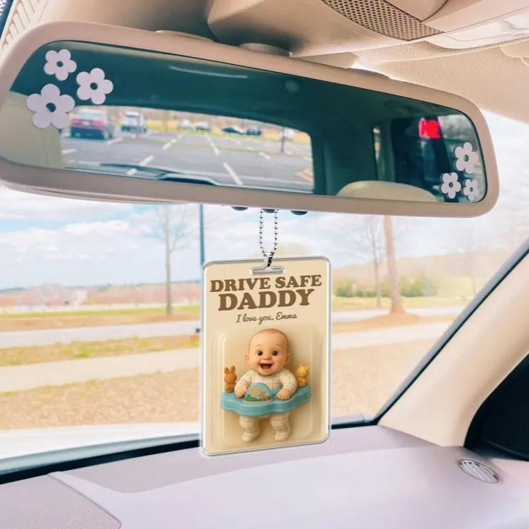 Personalized Father's Day Gift For Dad Custom Photo Action Figure Car Ornament Hanging Gift For Grandpa New Dad Gift Dad Gifts from Kids