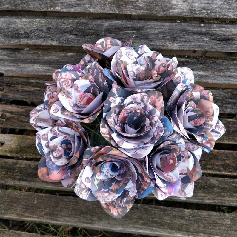 Personalized Photo Roses Single Rose Birthday, Anniversary, Wedding Gift