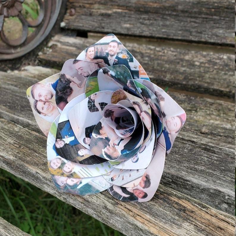 Personalized Photo Roses Single Rose Birthday, Anniversary, Wedding Gift
