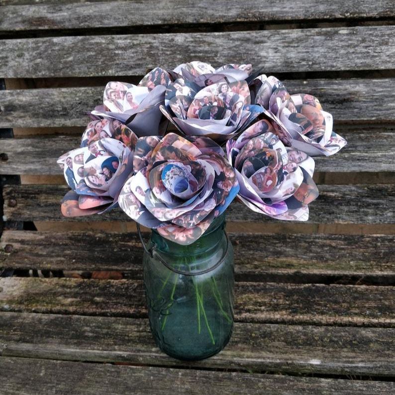 Personalized Photo Roses Single Rose Birthday, Anniversary, Wedding Gift