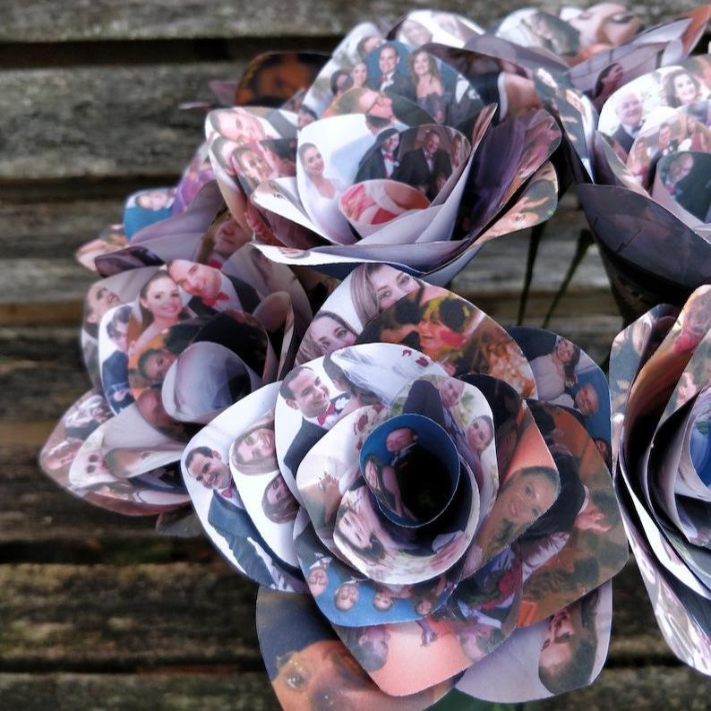 Personalized Photo Roses Single Rose Birthday, Anniversary, Wedding Gift