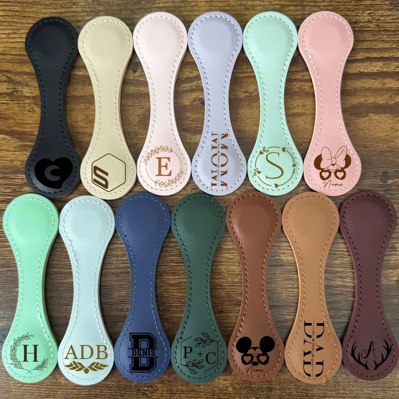 Custom Leather Magnet Bookmarks Personalized Reader Gift Graduation Gift
