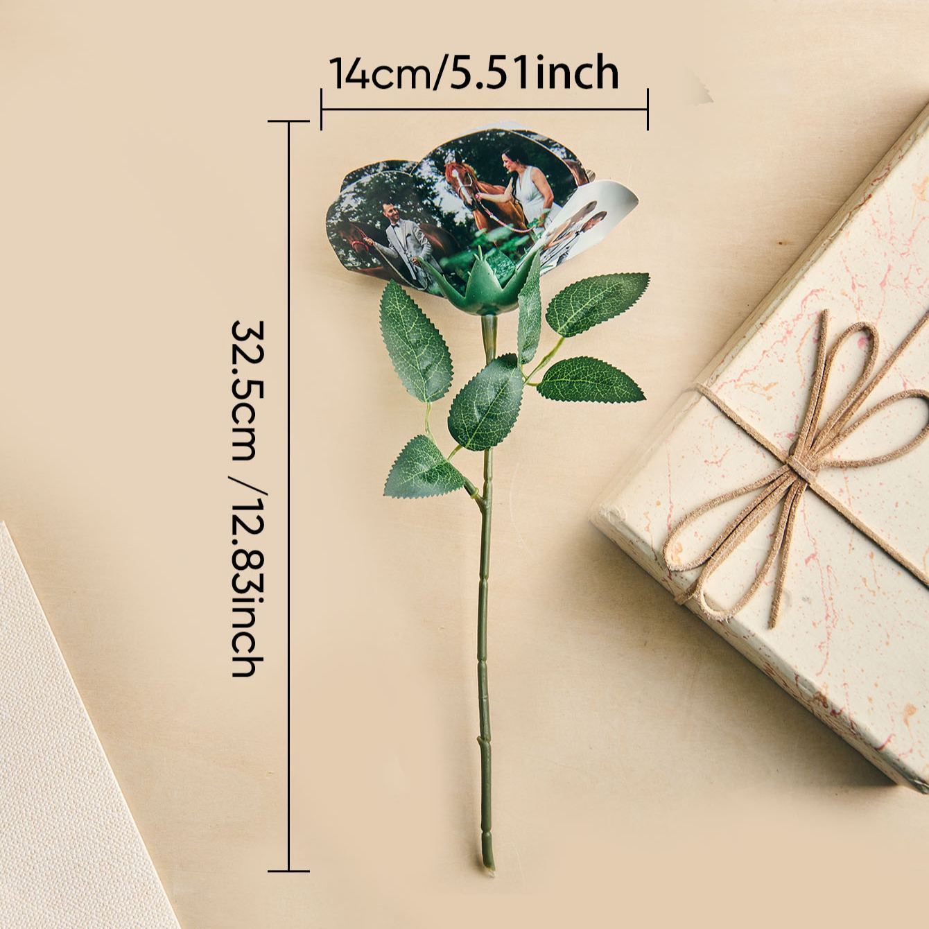 Personalized Photo Roses Single Rose Birthday, Anniversary, Wedding Gift