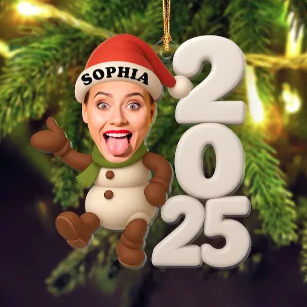 Personalized Family Christmas Ornament, Funny Custom Face Ornament, Holiday Tree Decoration, Christmas Gift for Families