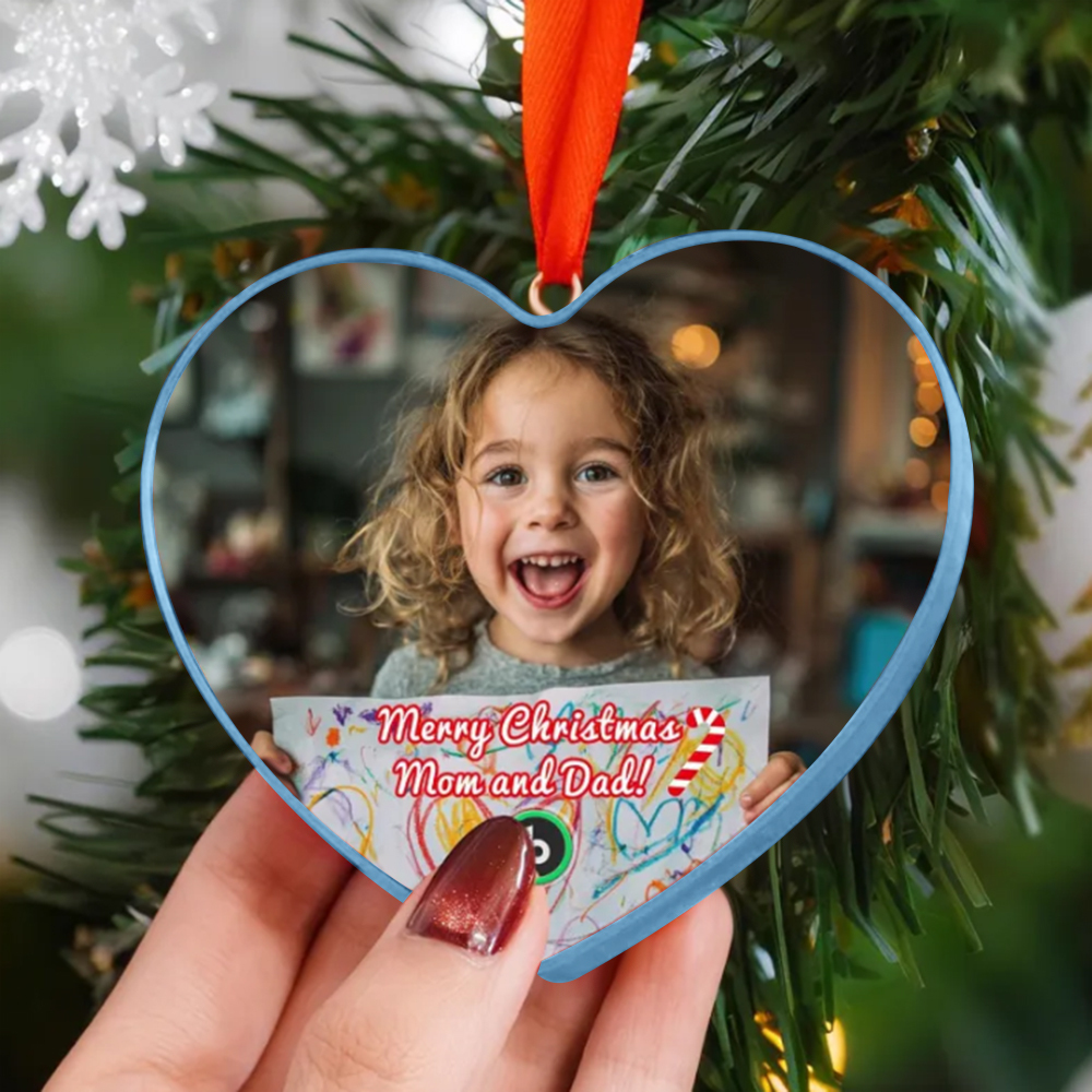 Custom Christmas Fridge Magnet with Heart-Shaped Custom Photo Custom Text Christmas Gift - MyPhotoKeychainUK
