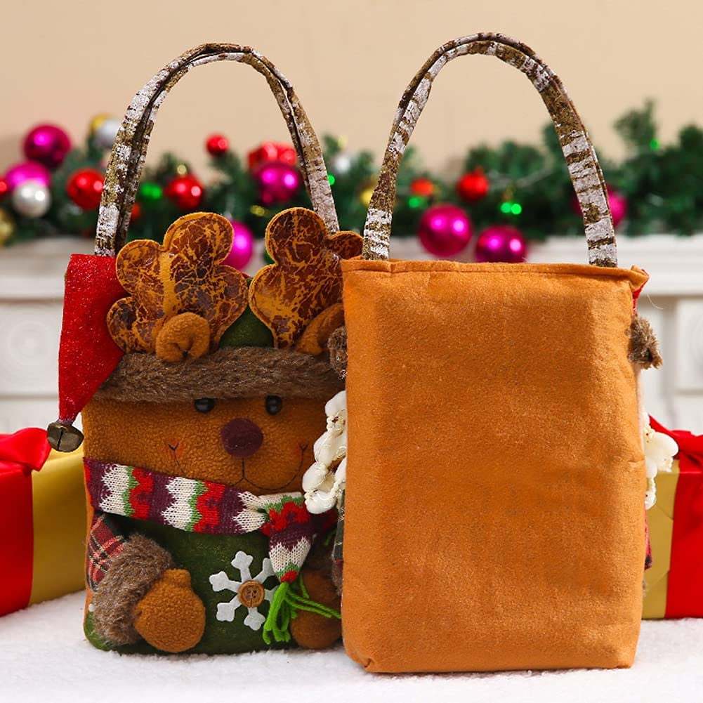 Christmas Tote Bags Canvas Reusable Grocery Bags Large Candy Gift Bags for Women Children Outdoor Supermarket Shopping Christmas Party - MyPhotoKeychainUK