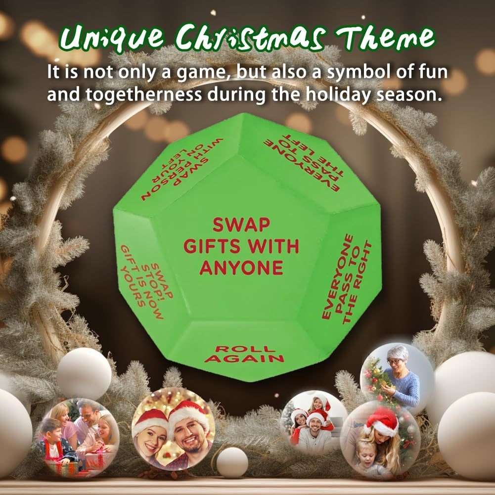 Game Dice Christmas Stuffers Gift Exchange Dice Games for Boys and Girls Christmas Swap Gifts Exchange Dices Game for Office Events Group Hangout - MyPhotoKeychainUK