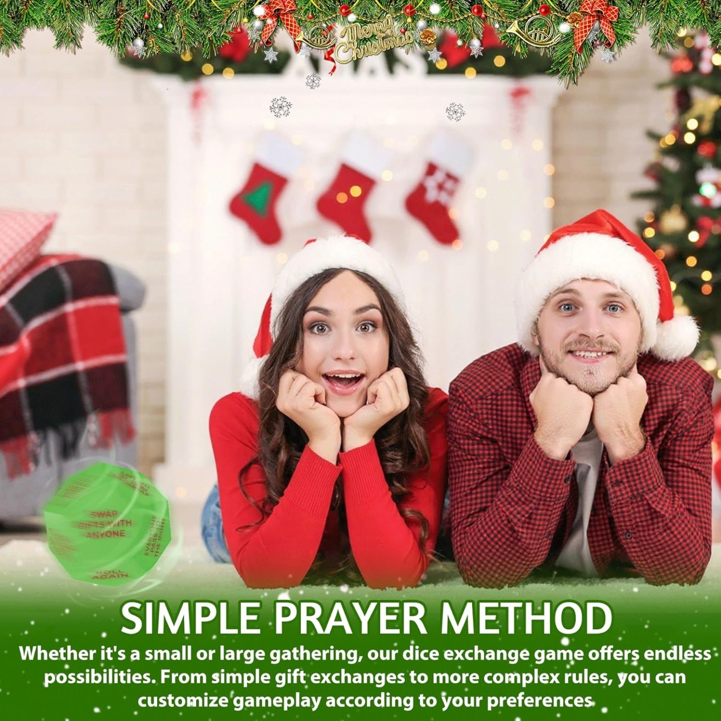 Game Dice Christmas Stuffers Gift Exchange Dice Games for Boys and Girls Christmas Swap Gifts Exchange Dices Game for Office Events Group Hangout - MyPhotoKeychainUK