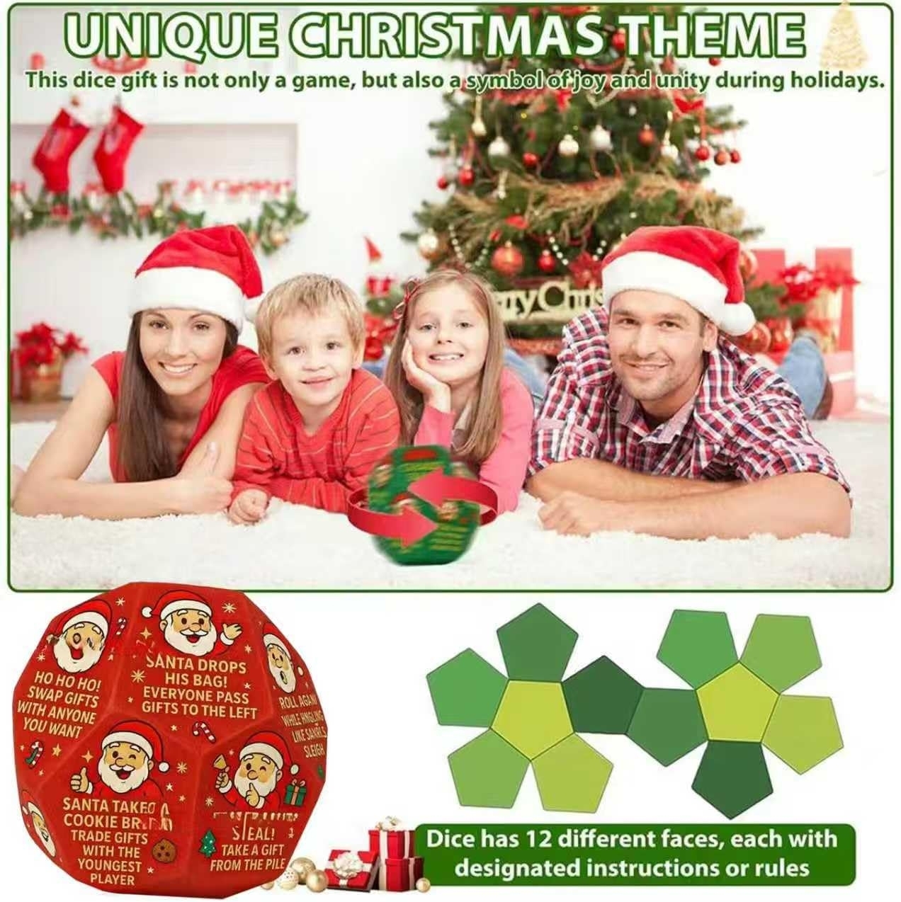 Game Dice Christmas Stuffers Gift Exchange Dice Games for Boys and Girls Christmas Swap Gifts Exchange Dices Game for Office Events Group Hangout - MyPhotoKeychainUK