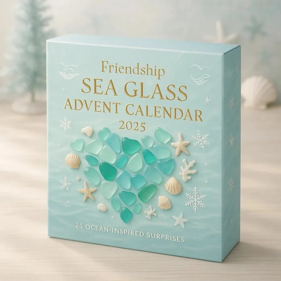 Friendship Sea Glass Advent Calendar 2025 Christmas Gifts for Best Friends - MyPhotoKeychainUK