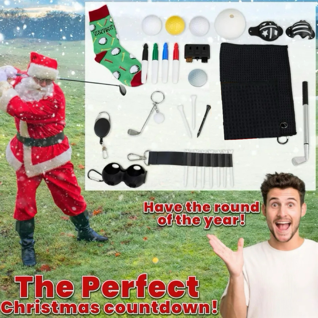 Golf Advent Calendar Christmas Gift 2025 For Golf Fans 24 Mini Golf Surprises Novelty Fun Gifts  for Men - MyPhotoKeychainUK
