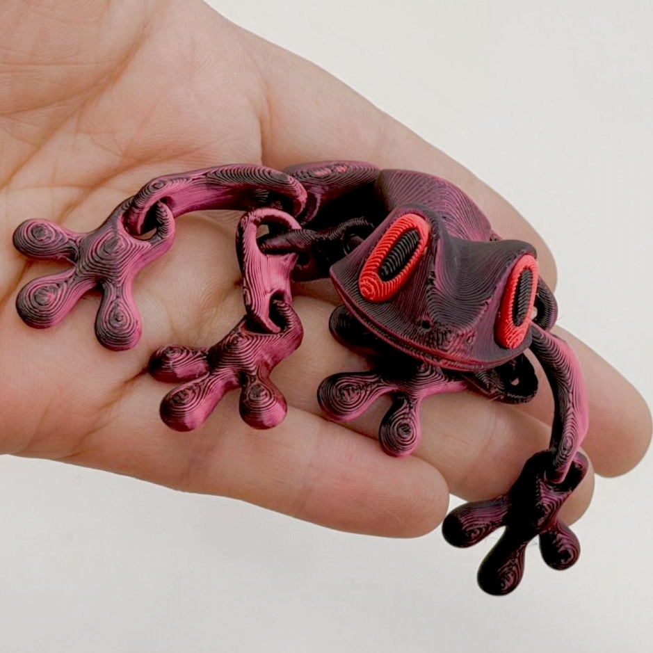 3D Printed Magnetic Frog Refrigerator Magnet Adorable Articulated Frog Decor for Home or Office - MyPhotoKeychainUK