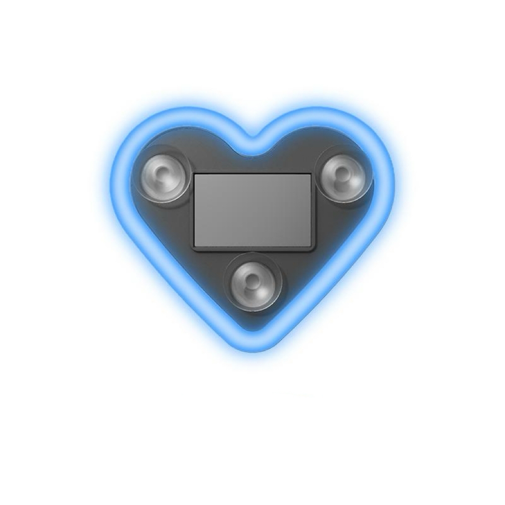 Solar Powered Wireless LED Heart Shape Neon Light for Car Interior Decor Eco-Friendly Modern Stylish Look - MyPhotoKeychainUK