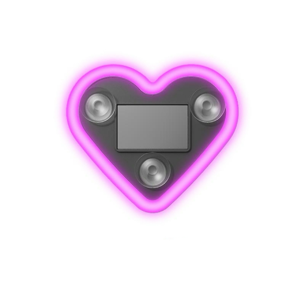 Solar Powered Wireless LED Heart Shape Neon Light for Car Interior Decor Eco-Friendly Modern Stylish Look - MyPhotoKeychainUK