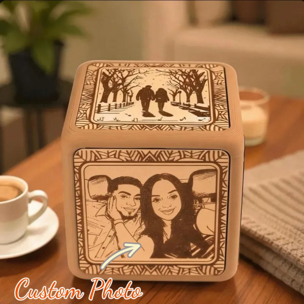 Custom Four Seasons Love Music Box Personalized Valentine's Gift for Her - MyPhotoKeychainUK