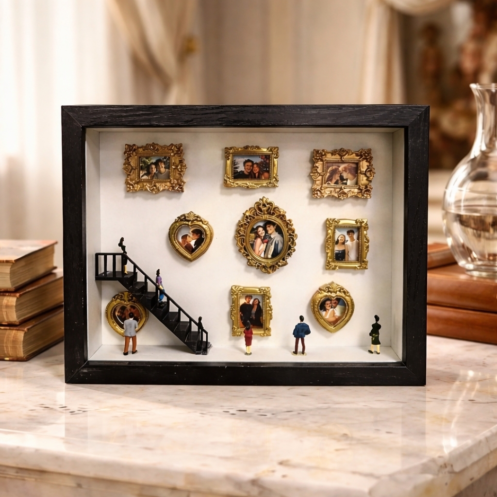 Custom Mini Museum of Us Frame Custom Photo Couples Gift for Her Valentine's Day Gifts - MyPhotoKeychainUK