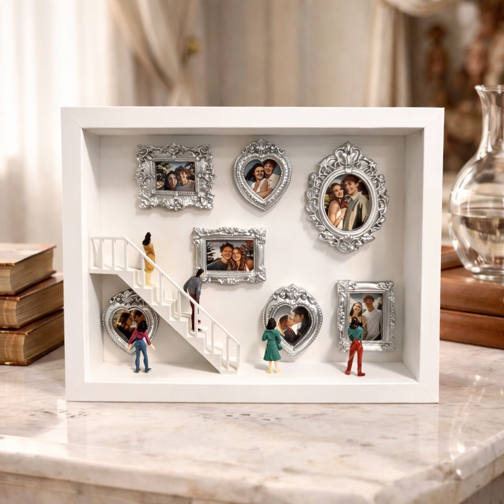 Custom Mini Museum of Us Frame Custom Photo Couples Gift for Her Valentine's Day Gifts - MyPhotoKeychainUK