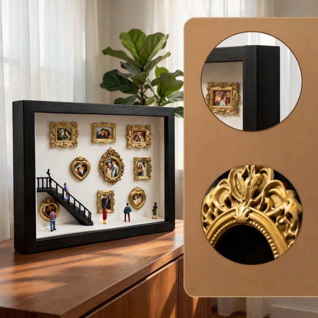 Custom Mini Museum of Us Frame Custom Photo Couples Gift for Her Valentine's Day Gifts - MyPhotoKeychainUK