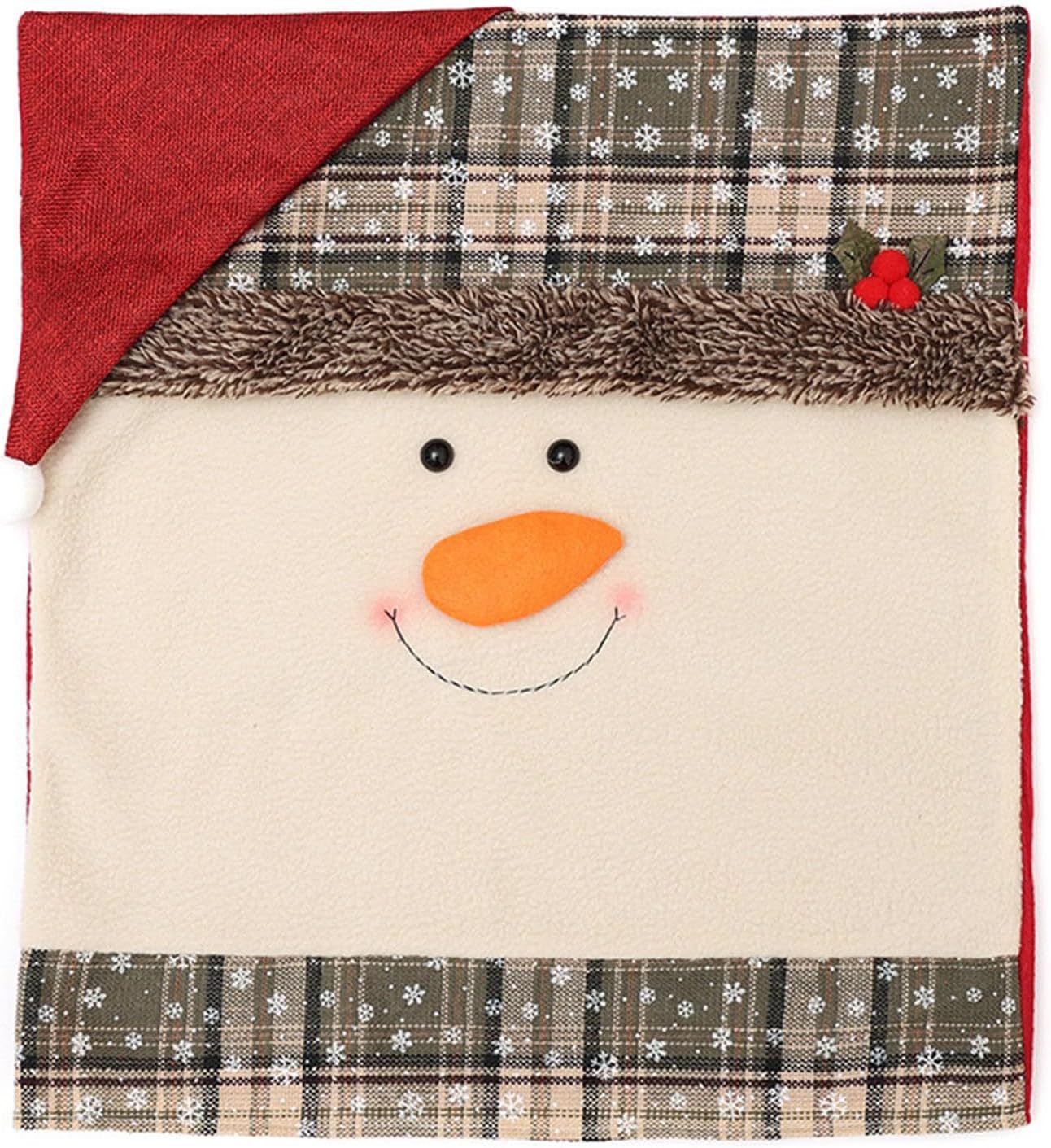 Christmas Chair Covers Christmas Themed Back Covers Plush Washable Chair Slipcovers - MyPhotoKeychainUK