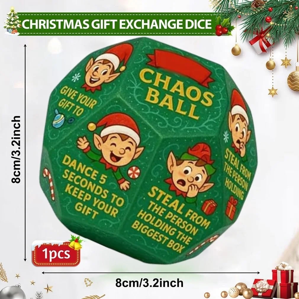 Game Dice Christmas Stuffers Gift Exchange Dice Games for Boys and Girls Christmas Swap Gifts Exchange Dices Game for Office Events Group Hangout - MyPhotoKeychainUK