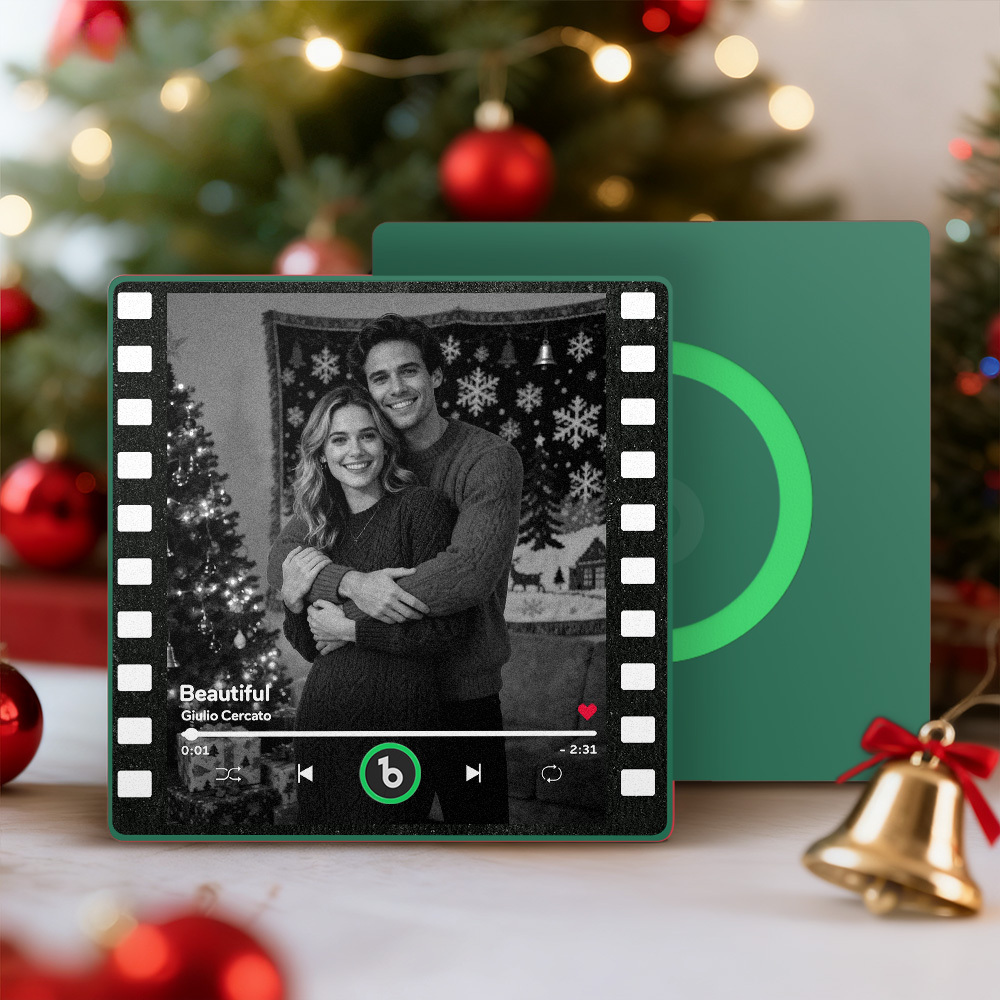 Christmas Gifts Custom Music Fridge Magnets Colorful Frame Album Fridge Magnet Can Play Songs Gift for Her - MyPhotoKeychainUK