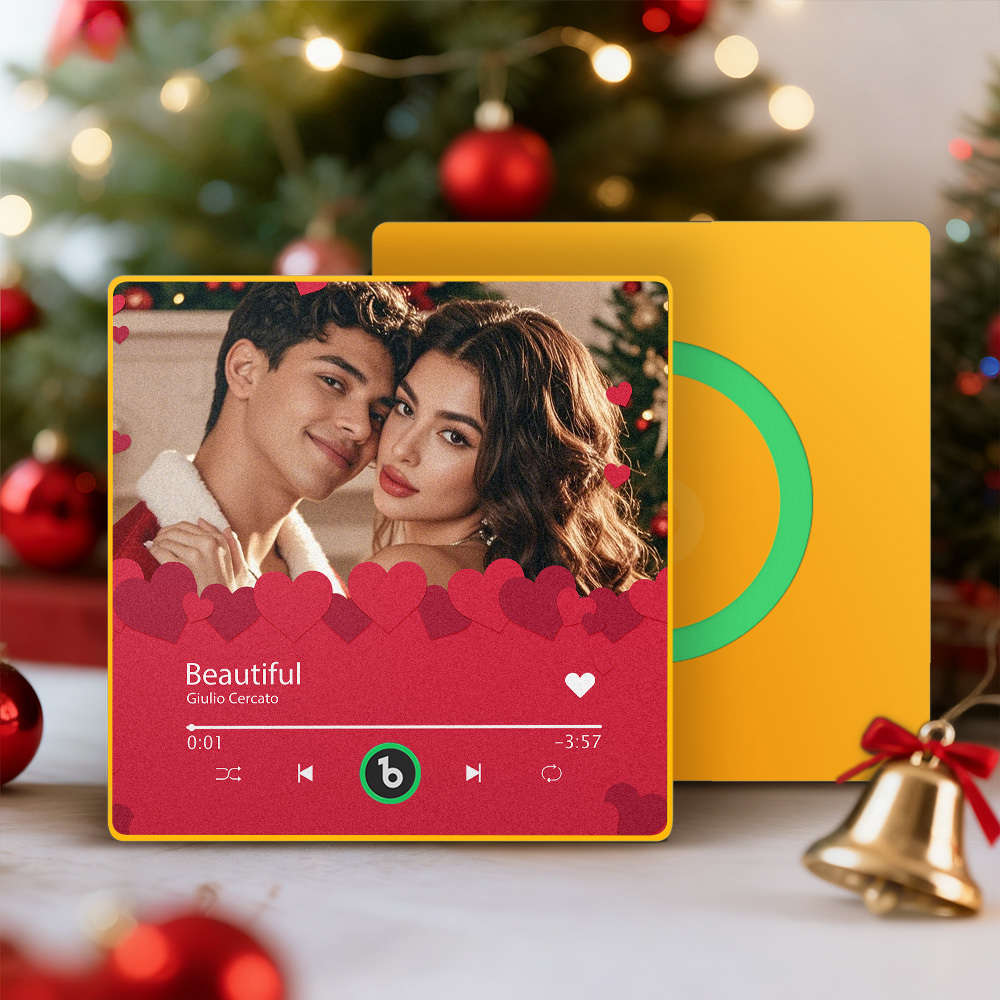 Christmas Gifts Custom Music Fridge Magnets Colorful Frame Album Fridge Magnet Can Play Songs Gift for Her - MyPhotoKeychainUK