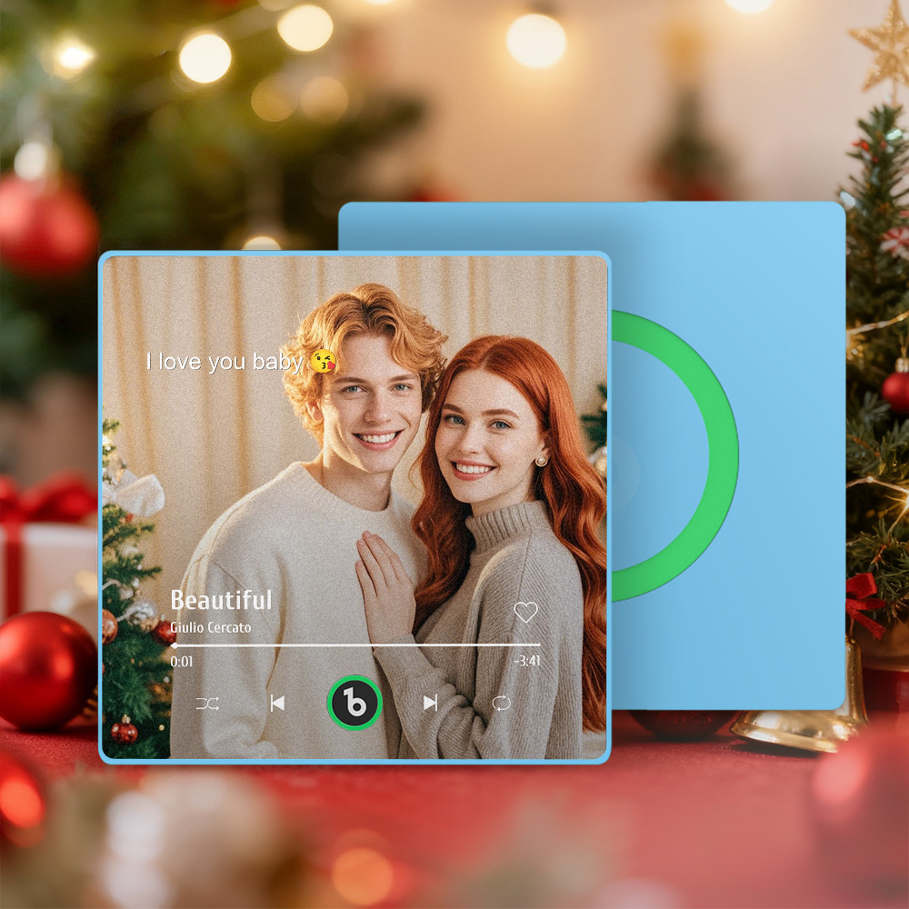 Christmas Gifts Custom Music Fridge Magnets Custom Photo Frames Fridge Magnets Music Wall Stickers Photo Stickers Song Magnets That Can Play Music for Your Loved Ones - MyPhotoKeychainUK