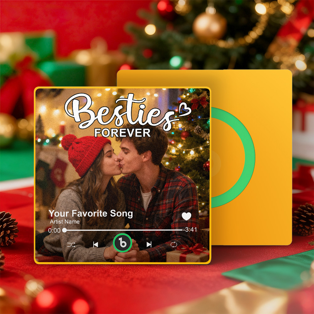 Christmas Gifts Custom Music Fridge Magnets Custom Photo Frames Fridge Magnets Music Wall Stickers Photo Stickers Song Magnets That Can Play Music for Your Loved Ones - MyPhotoKeychainUK