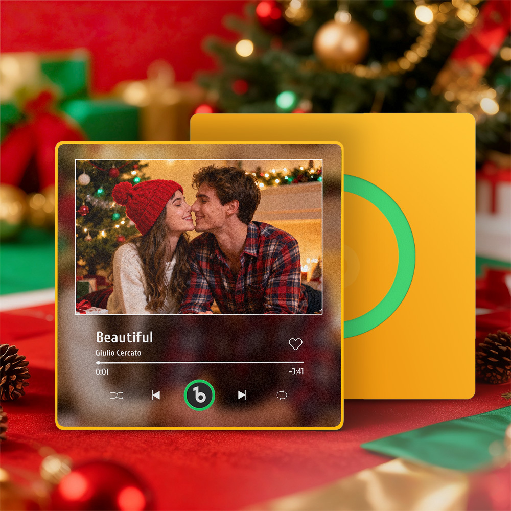 Christmas Gifts Custom Music Fridge Magnets Custom Photo Frames Fridge Magnets Music Wall Stickers Photo Stickers Song Magnets That Can Play Music for Your Loved Ones - MyPhotoKeychainUK