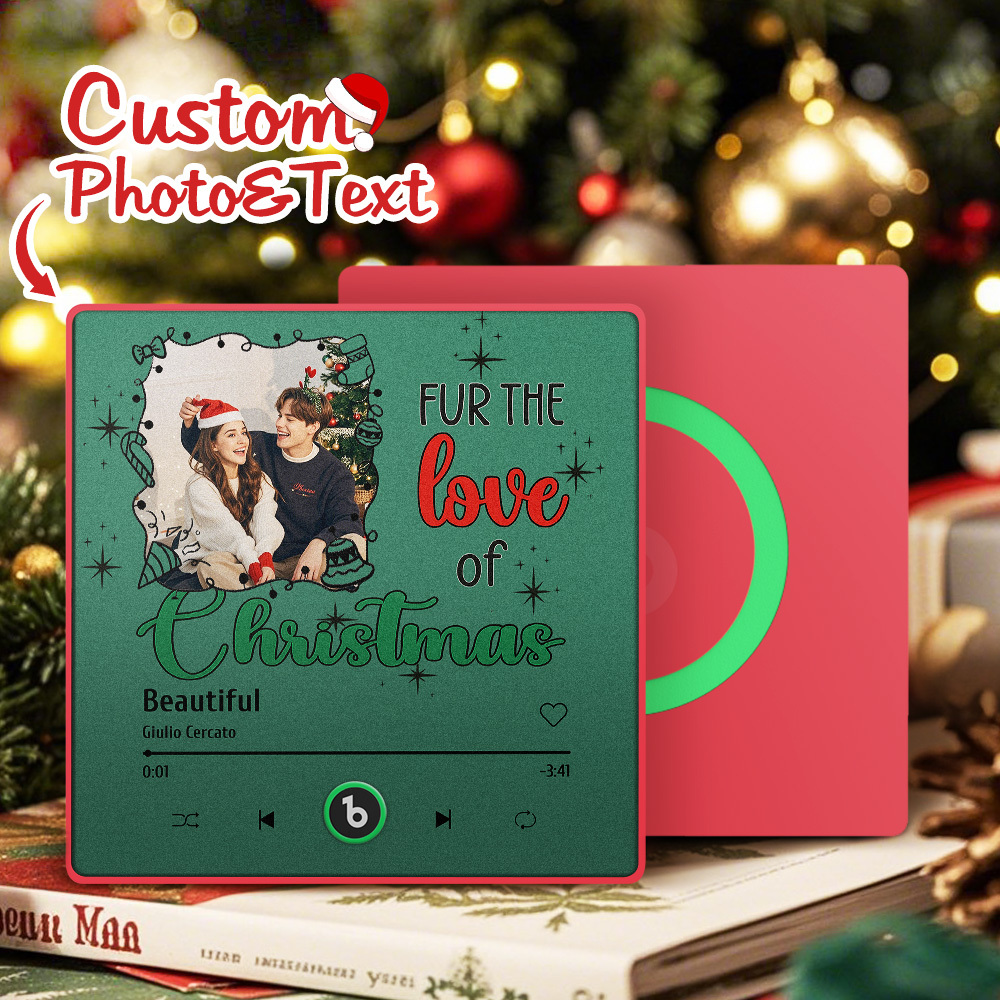 Custom Music Fridge Magnet Colorful Frame Photo Fridge Magnet Gift for Christmas - MyPhotoKeychainUK