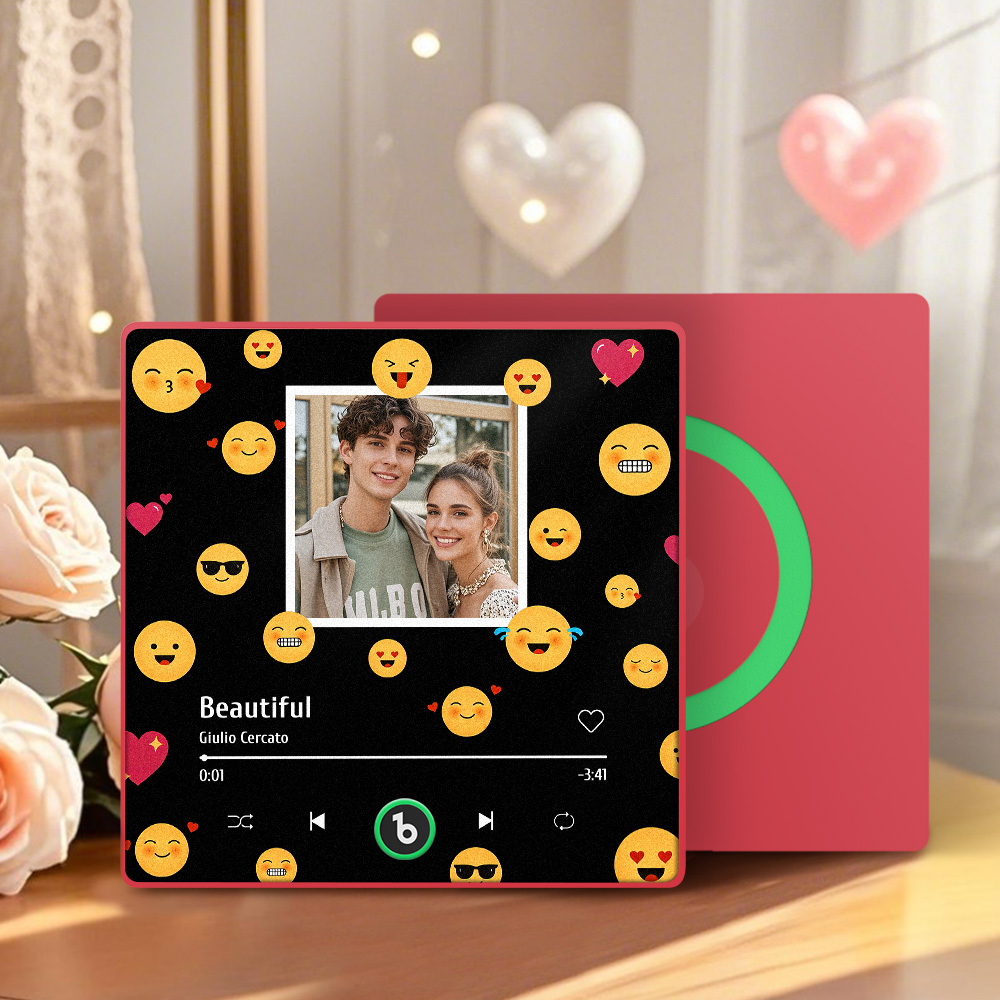 Custom Music Fridge Magnets With Emoji Custom Music And Images For Your Loved Ones - MyPhotoKeychainUK