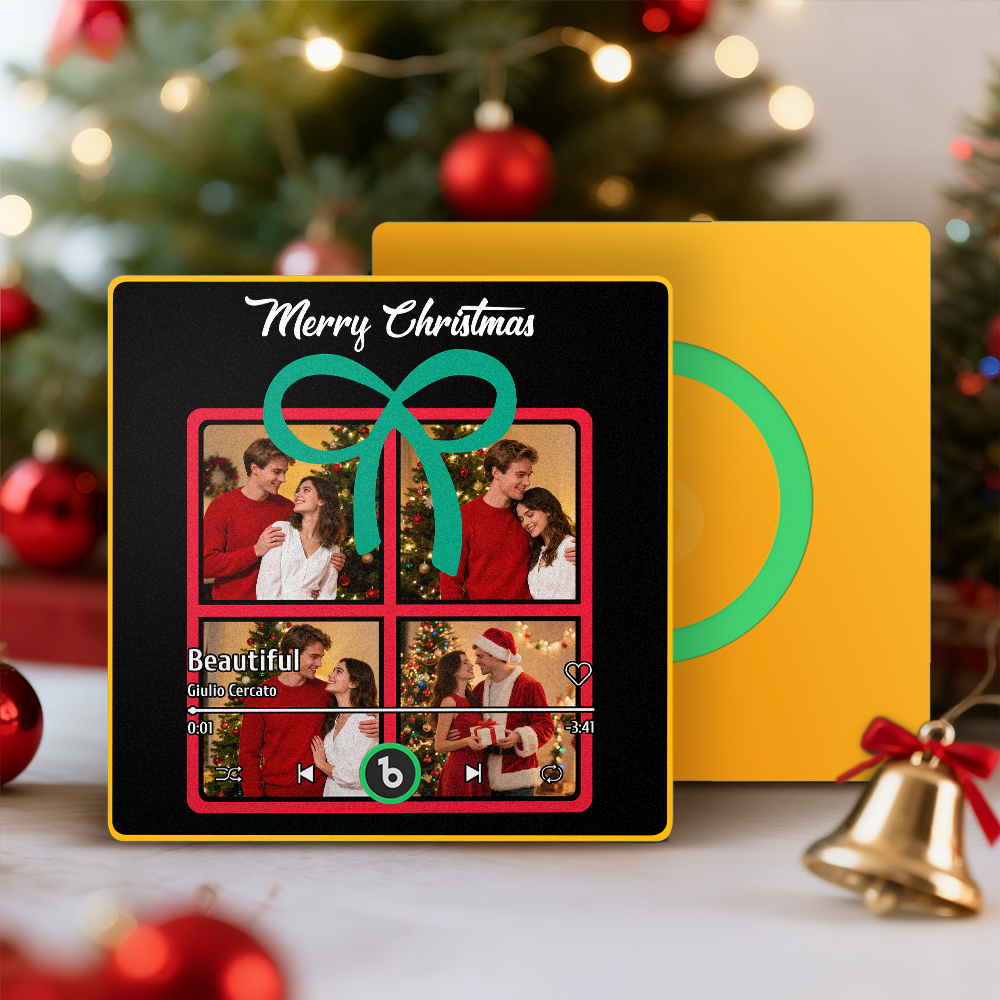 Customized Music Fridge Magnet Personalized Music Photos The Perfect Christmas Gift - MyPhotoKeychainUK