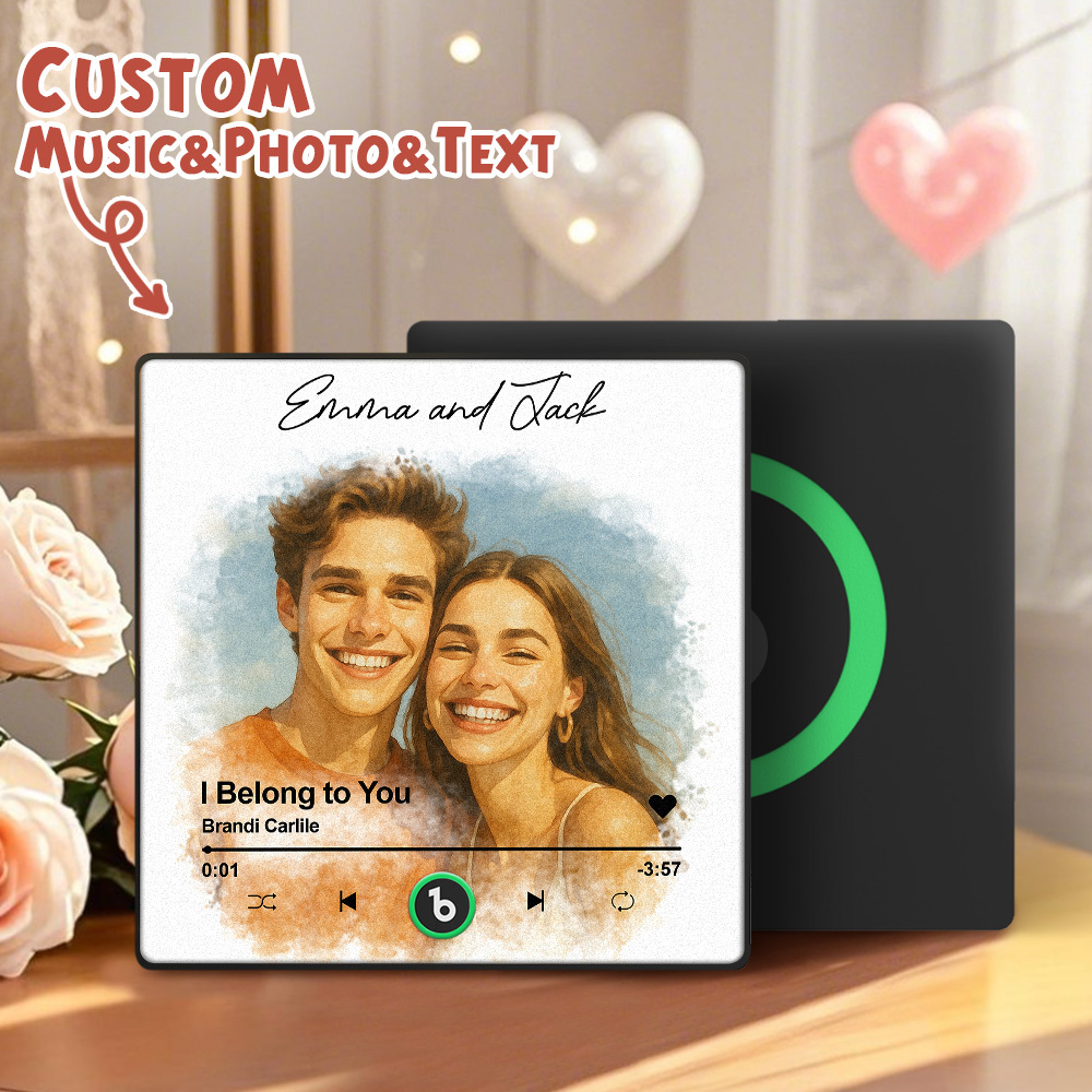 Custom Music Fridge Magnet Personalized Music Photo Oil Painting Style for Your Loved Ones - MyPhotoKeychainUK