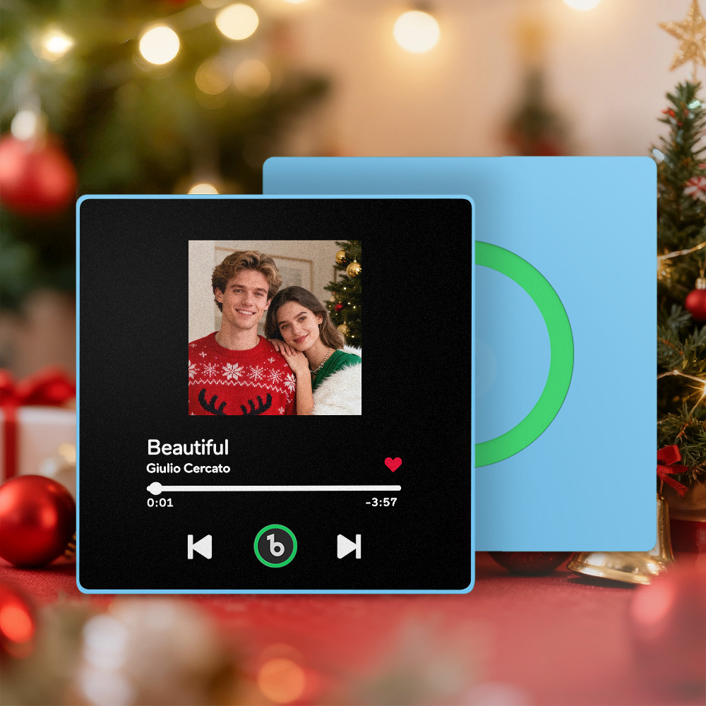 Christmas Gifts Custom Music Fridge Magnet Colorful Frame Personalized Album Fridge Magnet That Can Be Played Song Anniversary Gift for Couple - MyPhotoKeychainUK