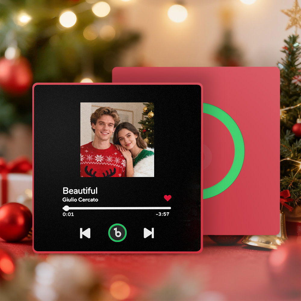 Christmas Gifts Custom Music Fridge Magnet Colorful Frame Personalized Album Fridge Magnet That Can Be Played Song Anniversary Gift for Couple - MyPhotoKeychainUK