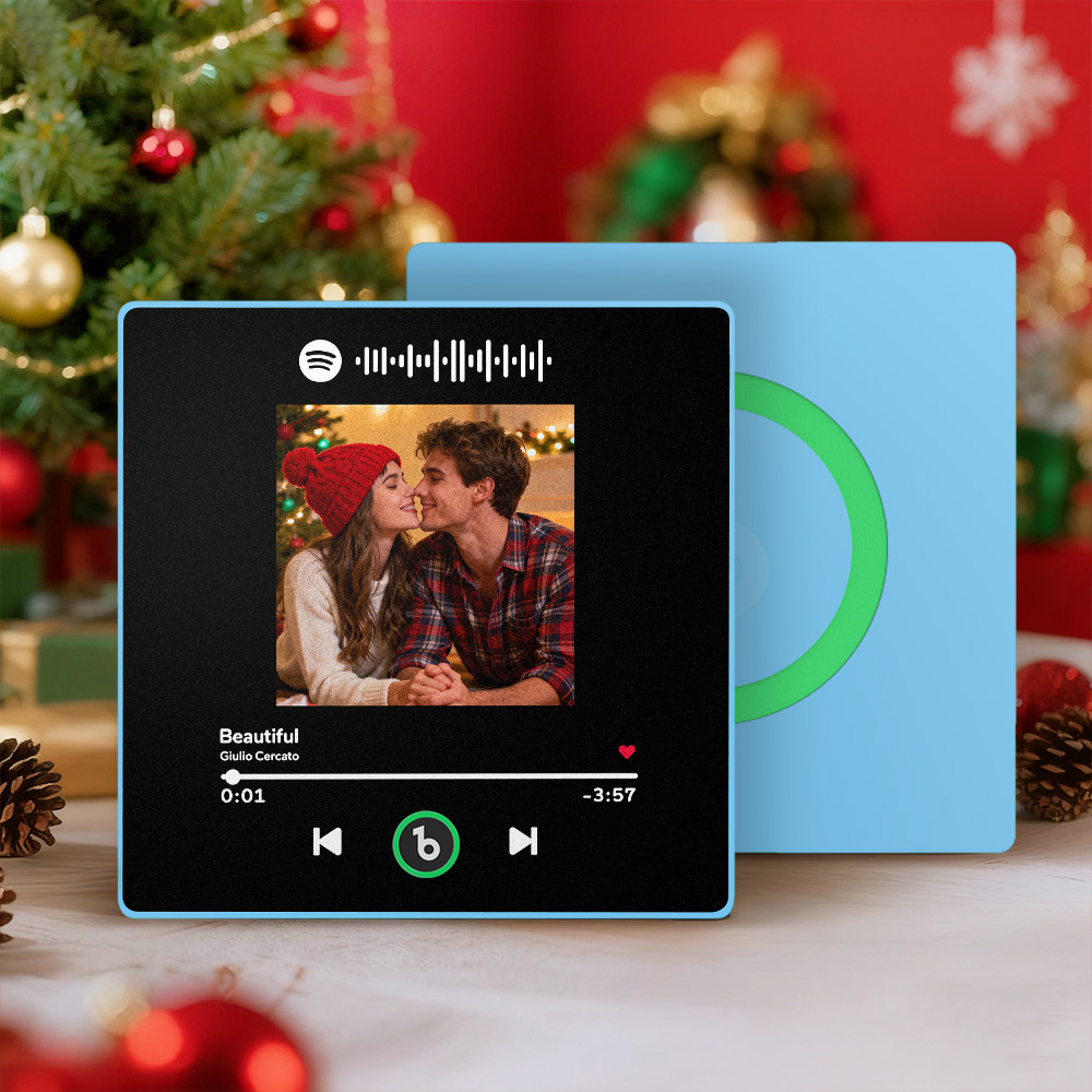 Christmas Gifts Gift for Him New 4.0 Upgrade Custom Music Fridge Magnet Colorful Frame Album Fridge Magnet Can Play Songs Gift for Couple - MyPhotoKeychainUK