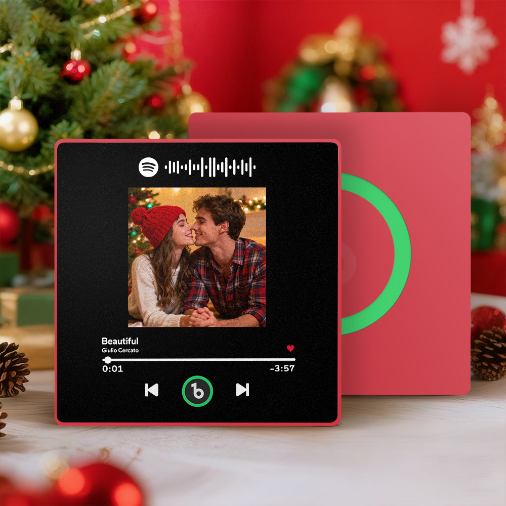 Christmas Gifts Gift for Him New 4.0 Upgrade Custom Music Fridge Magnet Colorful Frame Album Fridge Magnet Can Play Songs Gift for Couple - MyPhotoKeychainUK