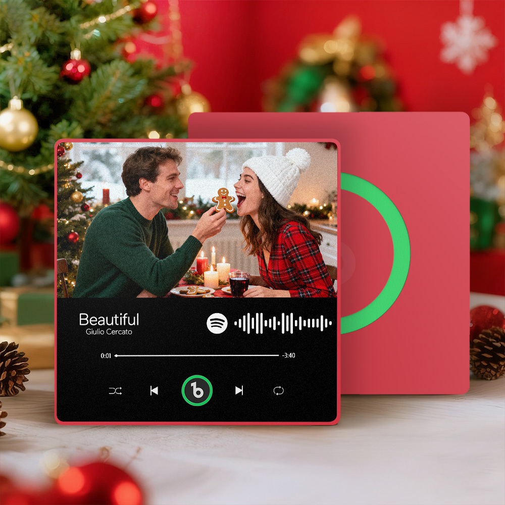 Christmas Gifts Gift for Him New 4.0 Upgrade Custom Music Fridge Magnet Colorful Frame Album Fridge Magnet Can Play Songs Gift for Couple - MyPhotoKeychainUK