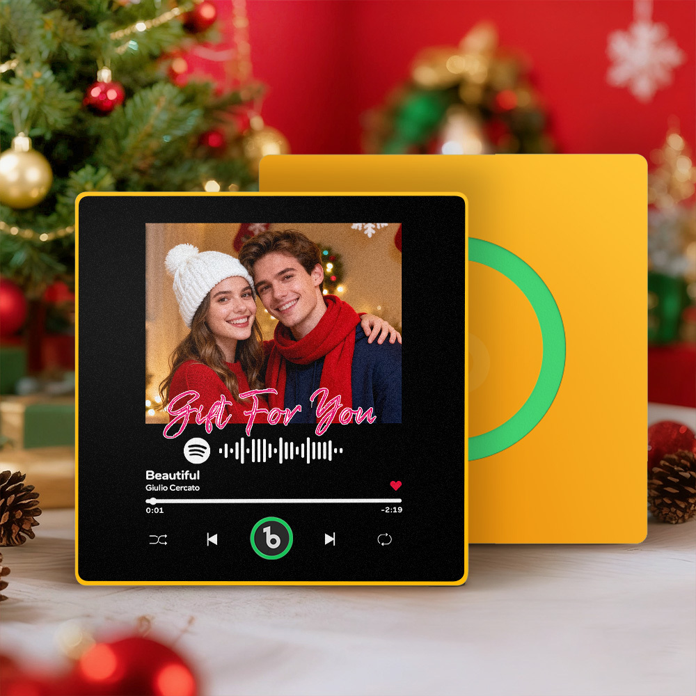 Christmas Gifts Gift for Him New 4.0 Upgrade Custom Music Fridge Magnet Colorful Frame Album Fridge Magnet Can Play Songs Gift for Couple - MyPhotoKeychainUK