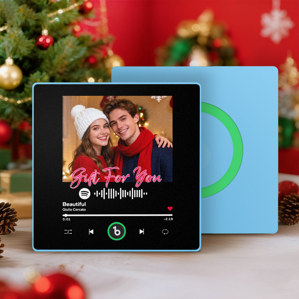 Christmas Gifts Gift for Him New 4.0 Upgrade Custom Music Fridge Magnet Colorful Frame Album Fridge Magnet Can Play Songs Gift for Couple - MyPhotoKeychainUK