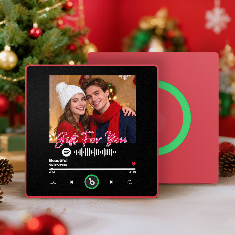 Christmas Gifts Gift for Him New 4.0 Upgrade Custom Music Fridge Magnet Colorful Frame Album Fridge Magnet Can Play Songs Gift for Couple - MyPhotoKeychainUK