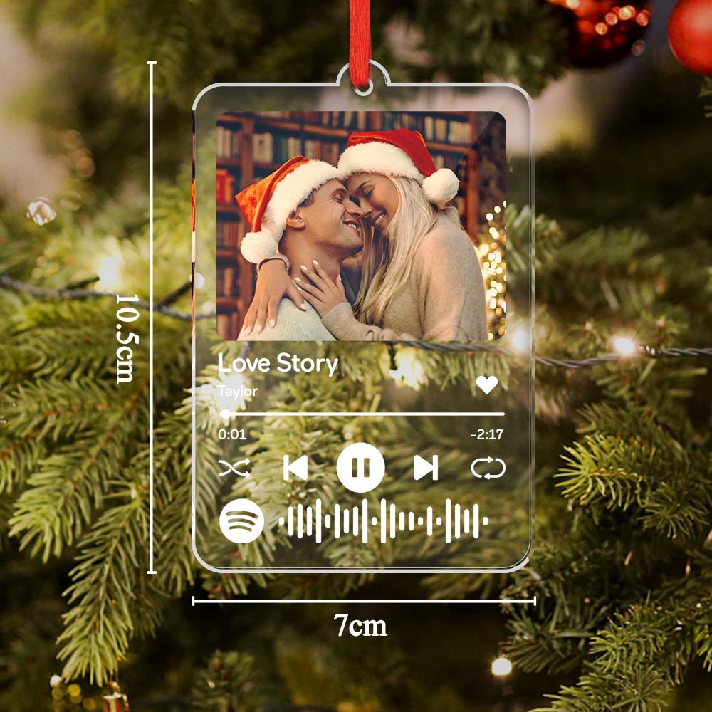 Custom Spotify Code Acrylic Ornament Christmas Decoration Gifts -