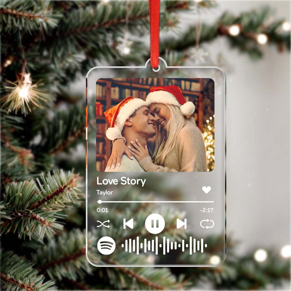 Custom Spotify Code Acrylic Ornament Christmas Decoration Gifts -