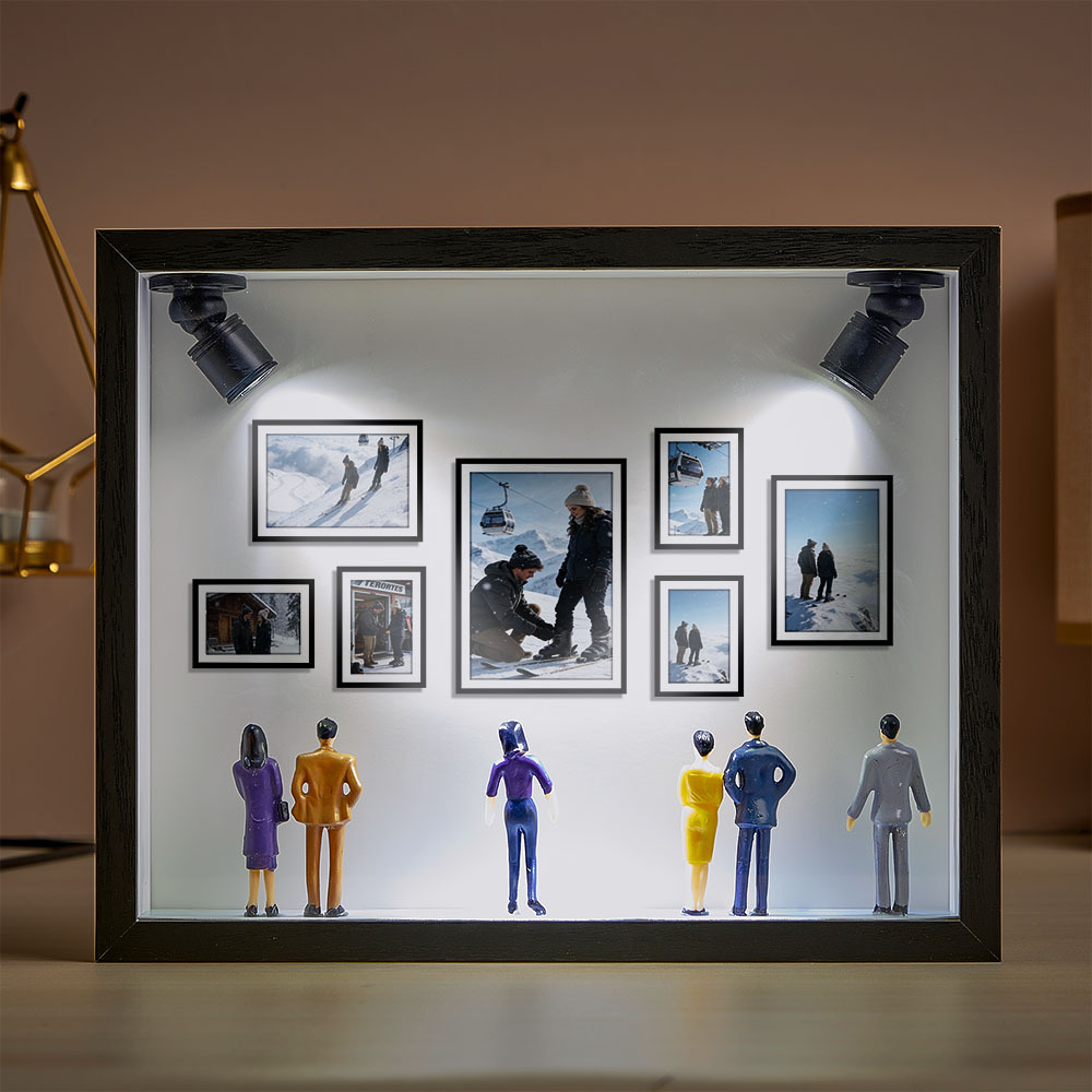 Custom Photo Mini Art Gallery Frame Personalized Museum of Us Frame Unique and Meaningful Gift for Her or Him - MyPhotoKeychainUK